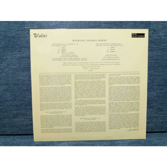 MOZART QUINTETTE TRIO MAJEUR