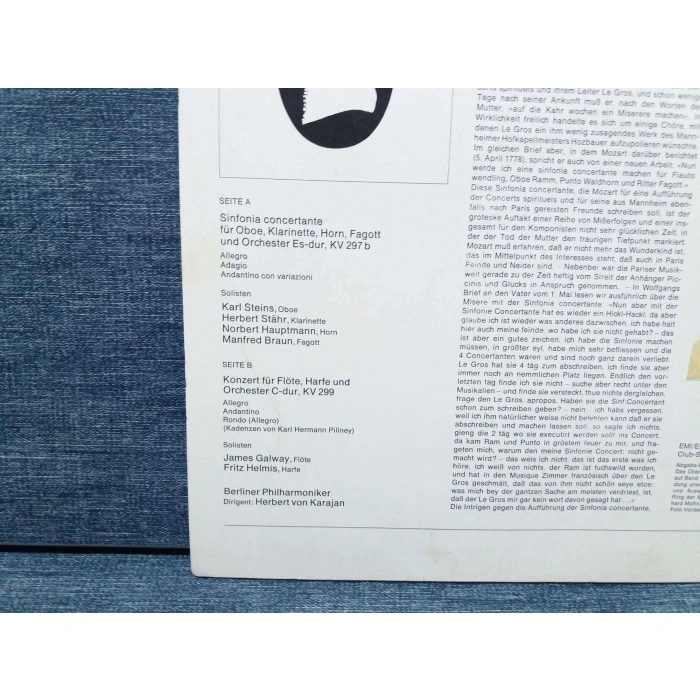 MOZART SINFONIA  - FLÜTE HARFE  CONCERTO