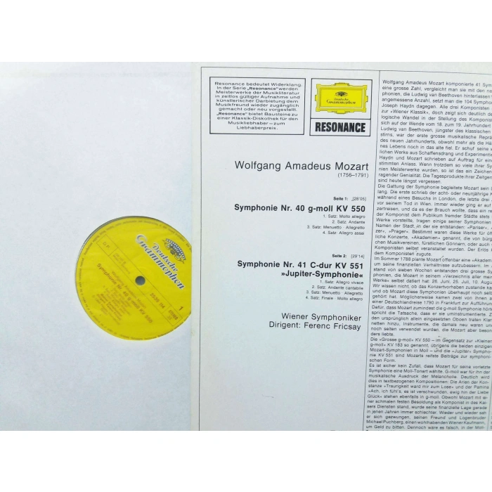 MOZART SYMPHONIEN Nr.40 - Nr.41  JUPITER