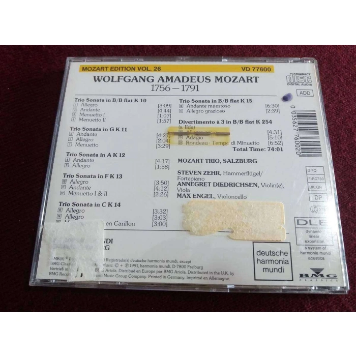 MOZART TRIO SONATAS DIVERTIMENTO