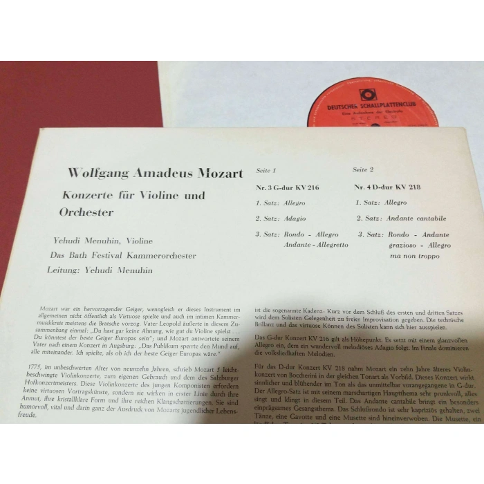 MOZART VIOLIN KONZERTE Nr. 3 - 4  YEHUDI MENUHIN