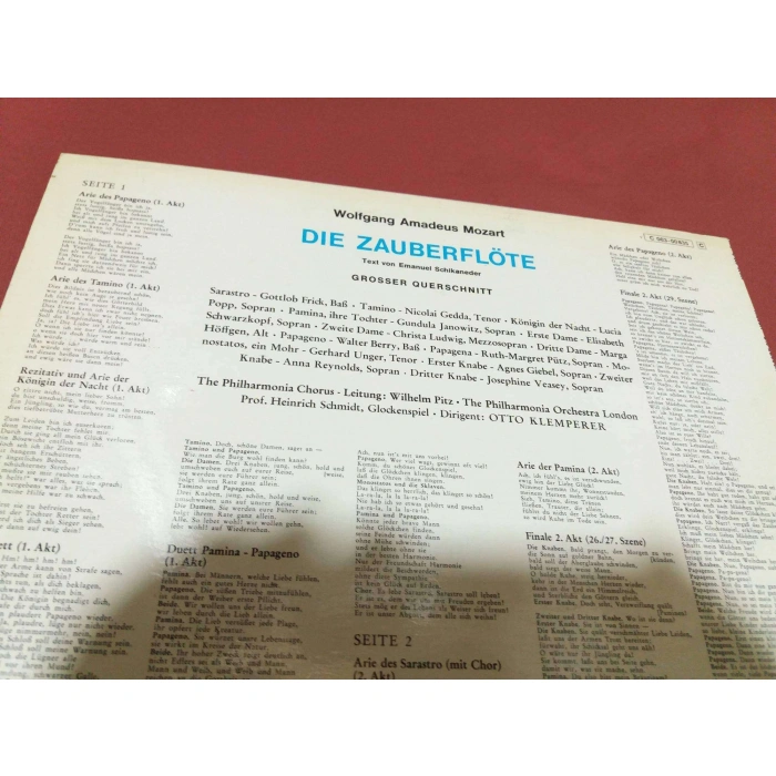 MOZART ZAUBERFLÖTE OTTO KLEMPERER