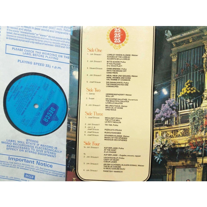 NEW YEARS DAY CONCERT IN VIENNA 2 LP