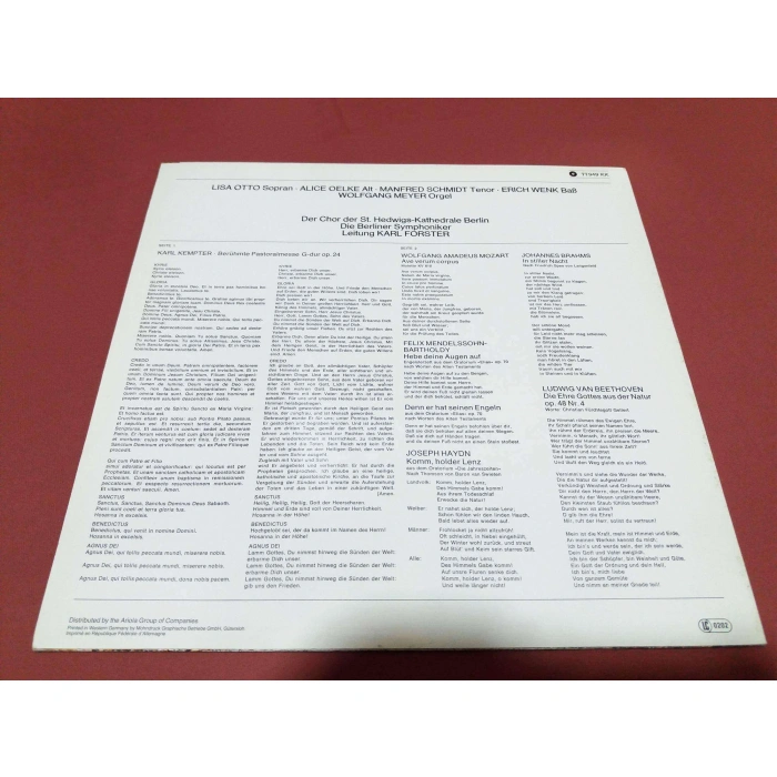 PASTORAL MESSE HAYDN MOZART BEETHOVEN MENDELSSOHN BARTHOLDY