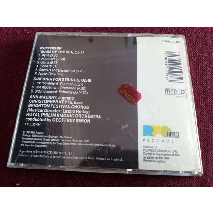 PATTERSON MASS OF THE SEA