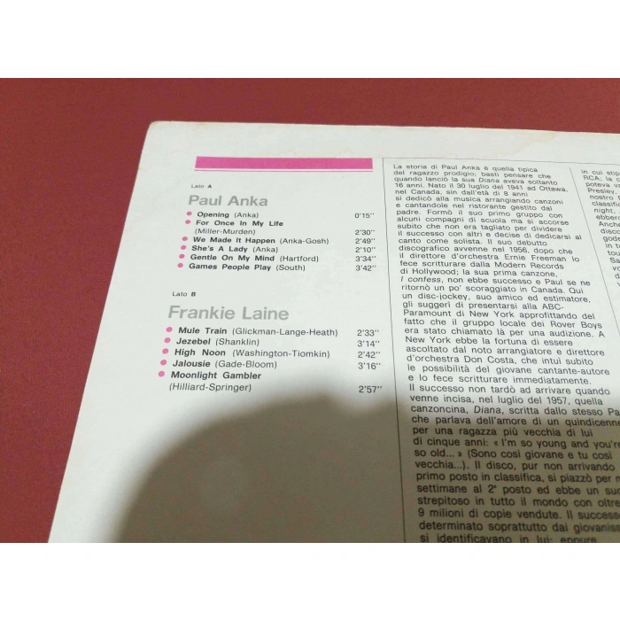 PAUL ANKA FRANKIE LAINE