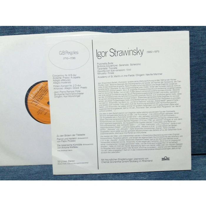 PERGOLESI STRAWINSKY PULCINELLA NEVILLE MARRINER