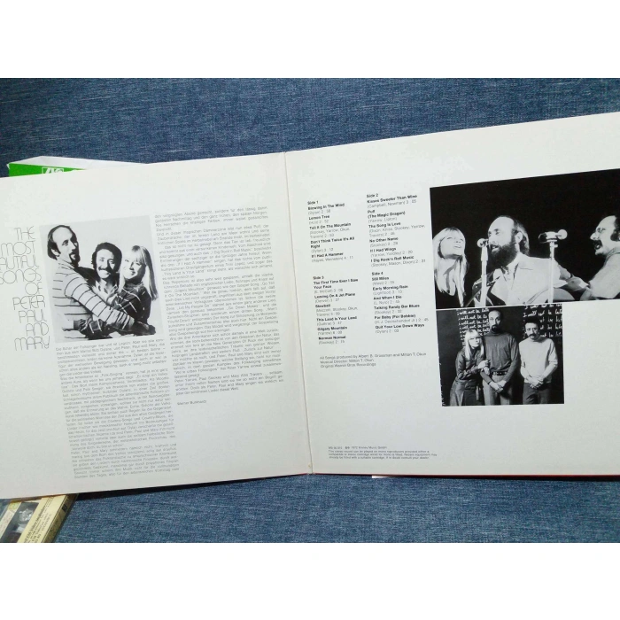 PETER PAUL AND MARY MOST BEAUTIFUL SONGS   2 LP