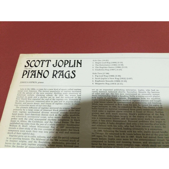 PIANO RAGS BY SCOTT JOPLIN JOSHUA RIFKIN
