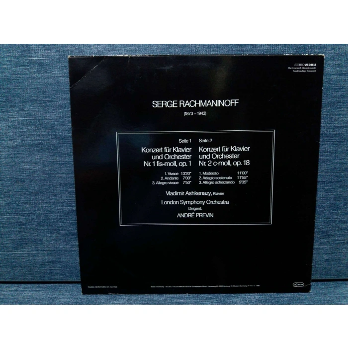 RACHMANINOFF KLAVIER Nr.1-2 VLADIMIR ASHKENAZY