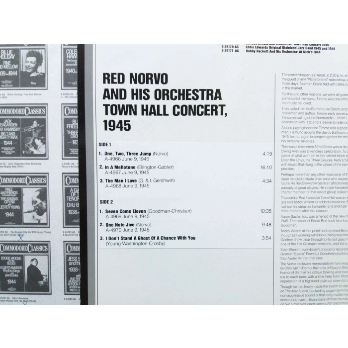 RED NORVO TOWN HALL CONCERT