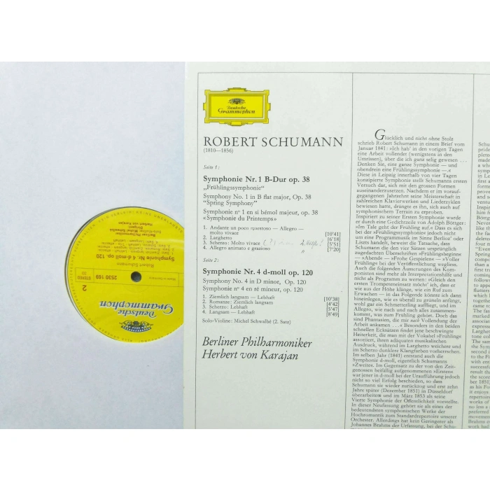 ROBERT SCHUMANN SYMPHONIEN Nr.1 - Nr.4  KARAJAN