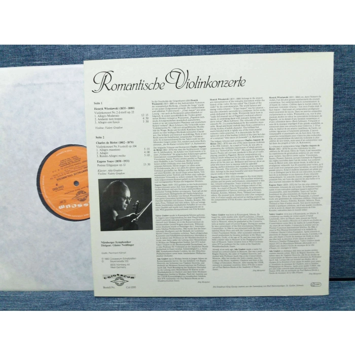 ROMANTIC VIOLIN HENRYK WIENIAWSKI CHARLES DE BERIOT YSAYE