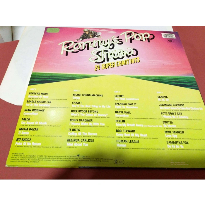 RONNYS POP SHOW 24 SUPER CHART HITS   2 LP