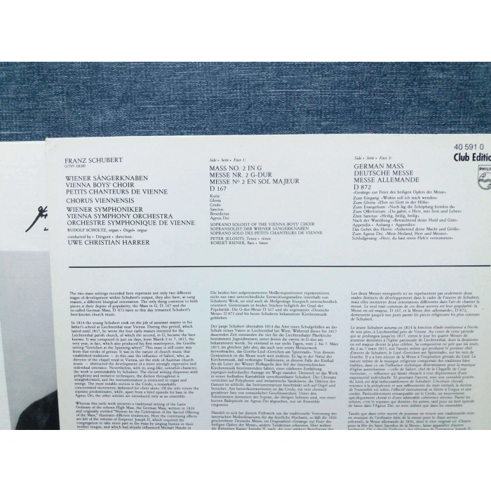 SCHUBERT DEUTSCHE MESSE ALBUM