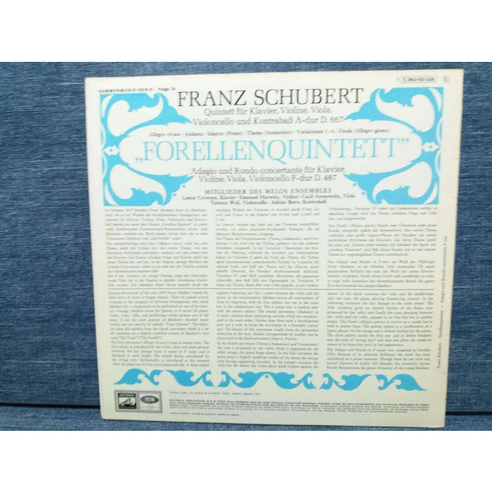 SCHUBERT KLAVIERQUINTETT ADAGIO RONDO