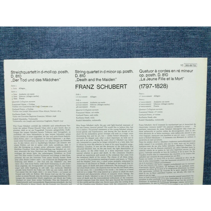 SCHUBERT STREICHQUARTETT DEATH AND THE MAIDEN