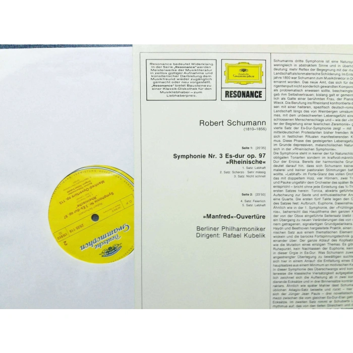 SCHUMANN SYMPHONIE Nr.3 MANFRED OVERTURE