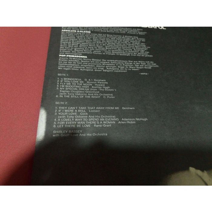 SHIRLEY BASSEY WONDERFUL