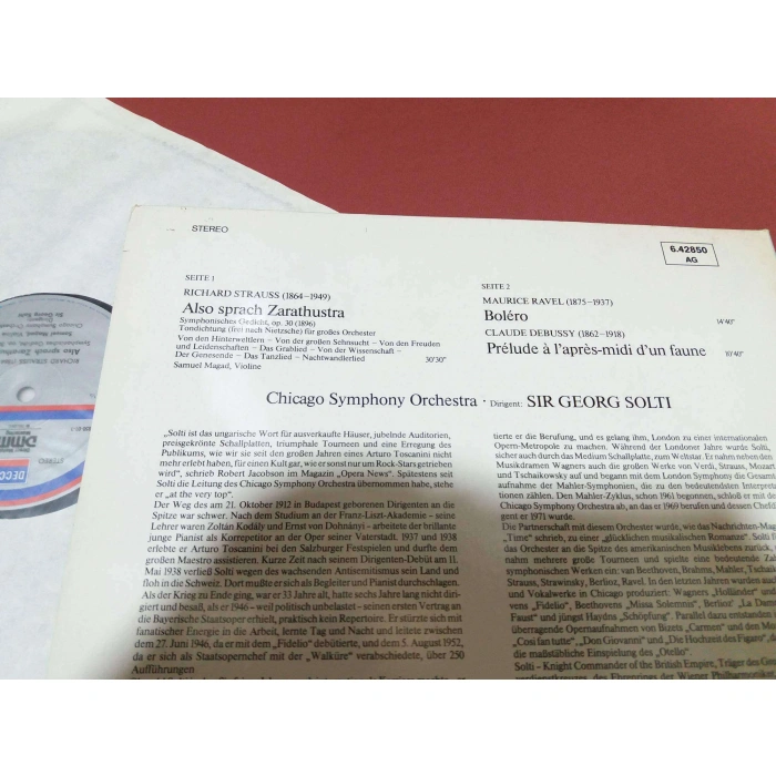 SRAUSS ALSO SPRACH - RAVEL BOLERO  DEBUSSY PRELUDE GEORG SOLTI