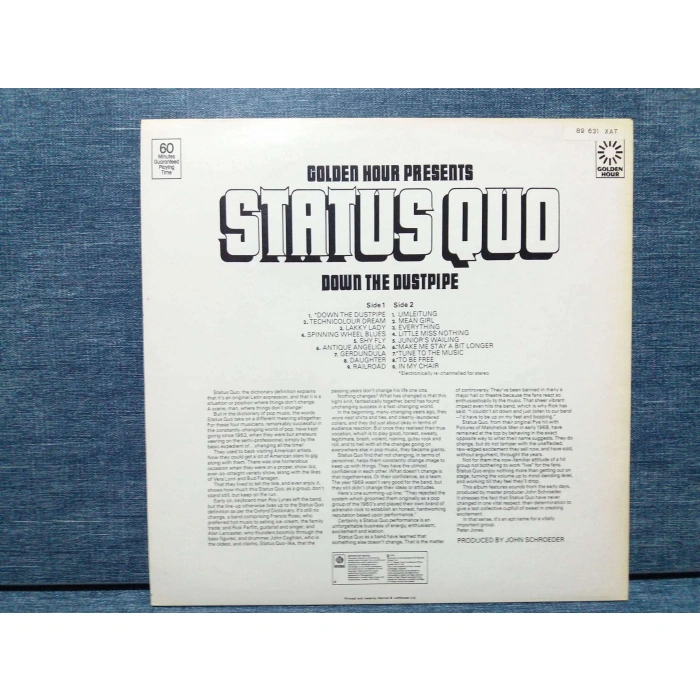 STATUS QUO DOWN THE DUSTPIPE