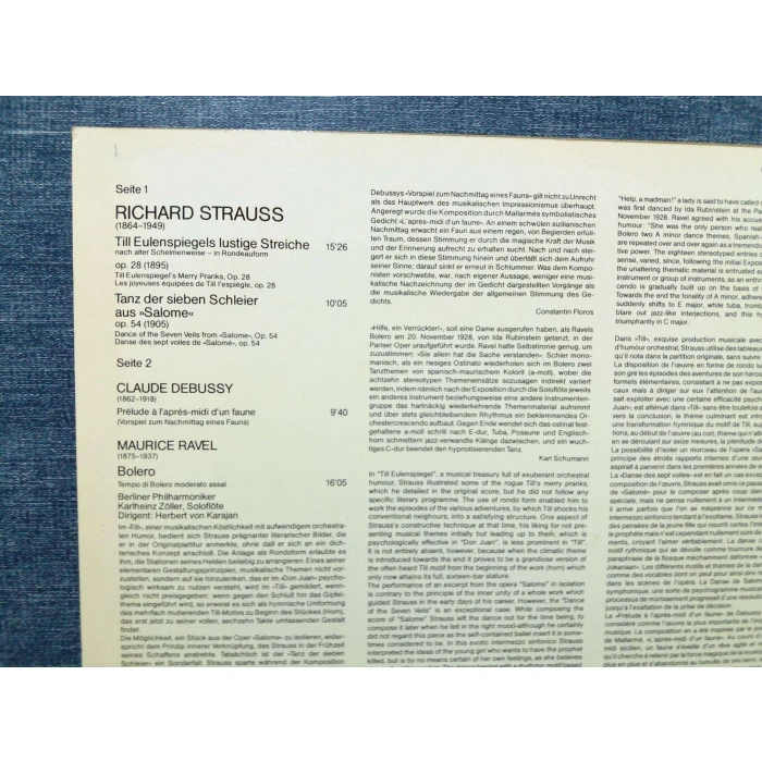 STRAUSS SALOME DEBUSSY PRELUDE RAVEL BOLERO