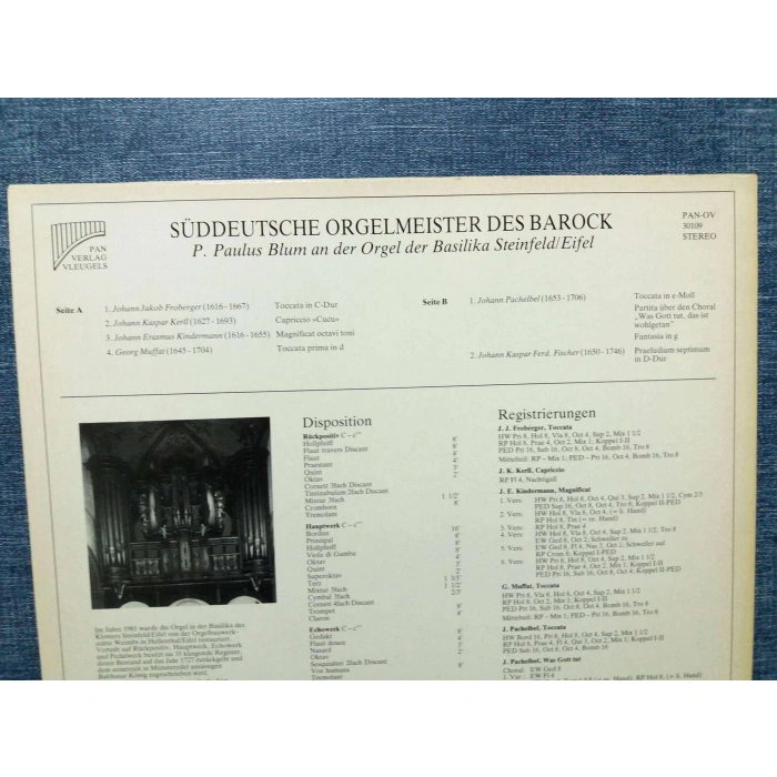 SUDDEUTSCHE ORGEL DE BAROCK PAULUS BLUM