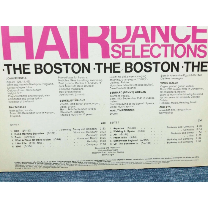 THE BOSTON HAIR DANCE SELECTION