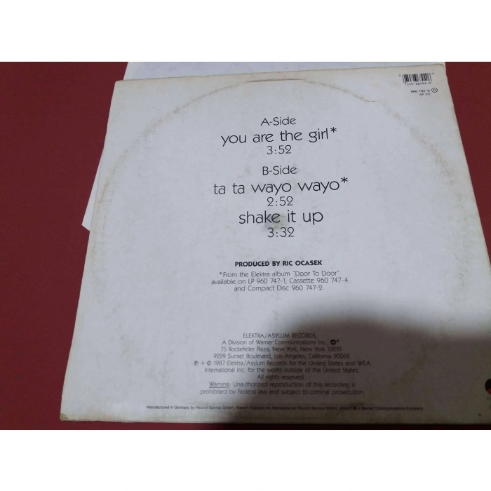 THE CARS YOU ARE THE GIRL MAXI LP