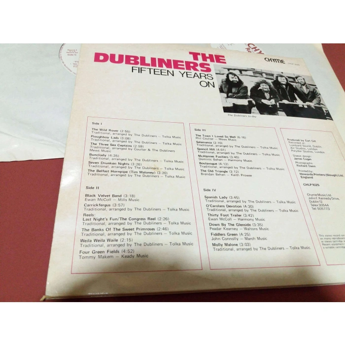 THE DUBLINERS FIFTEEN YEARS ON    2 LP