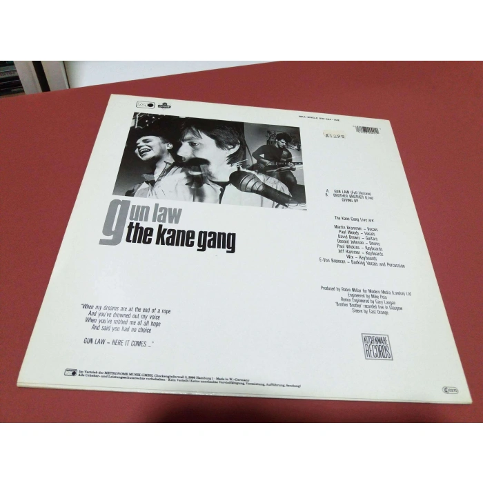 THE KANE GANG GUN LAW  MAXI LP