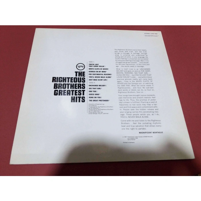 THE RIGHTEOUS BROTHERS GREATEST HITS