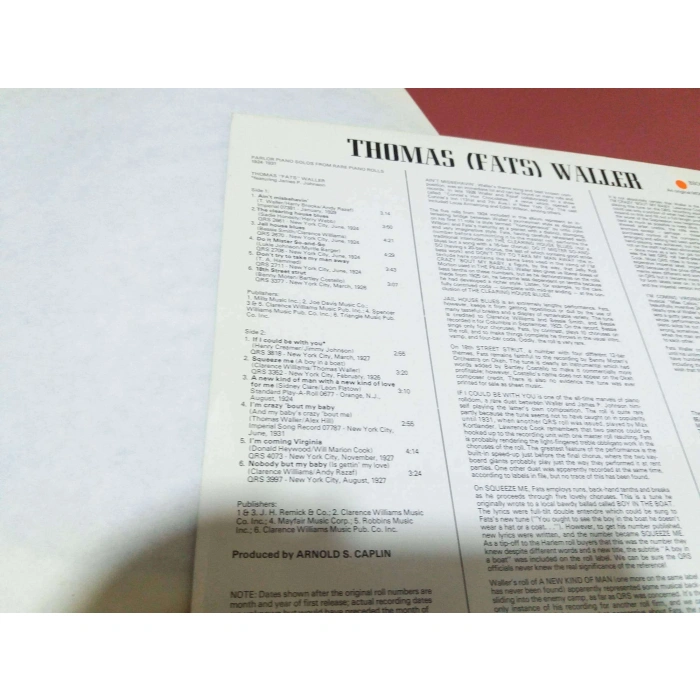 THOMAS FATS WALLER PIANO SOLOS