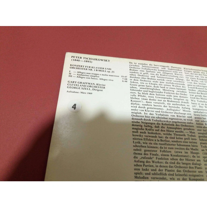 TSCHAIKOWSKY KLAVIER GARY GRAFFMAN SZELL