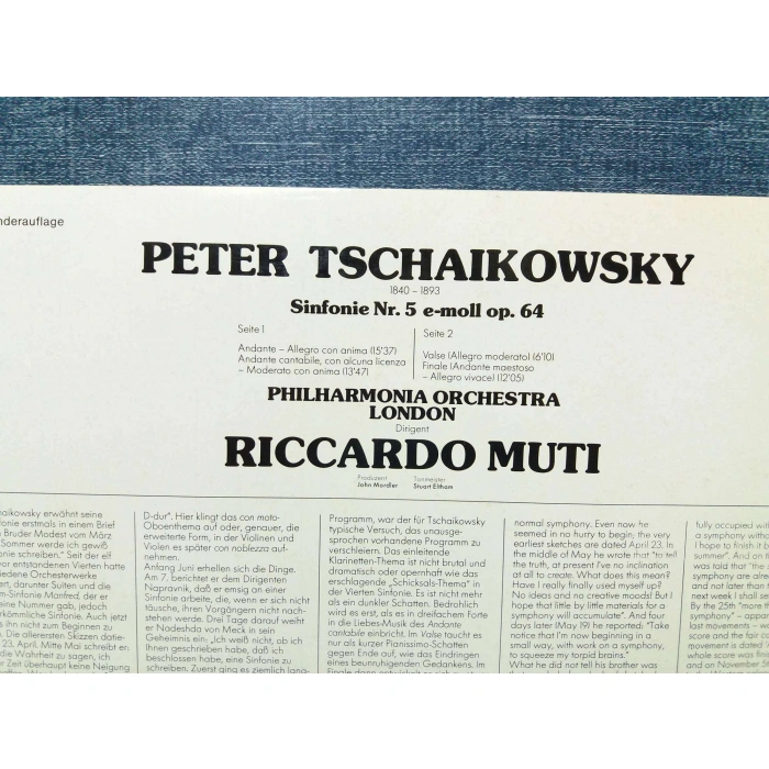 TSCHAIKOWSKY SINFONIE Nr.5 RICCARDO MUTI