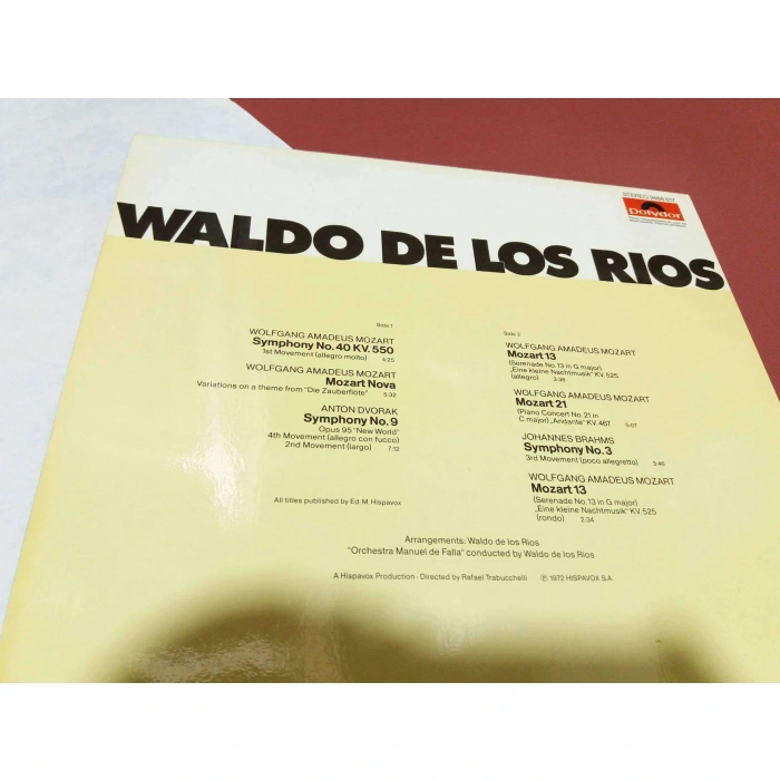 WALDO DE LOS RIOS MOZART DVORAK BRAHMS