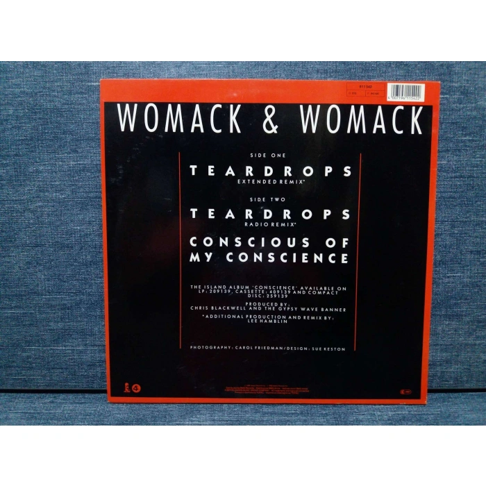 WOMACK WOMACK TEARDROPS  MAXI LP
