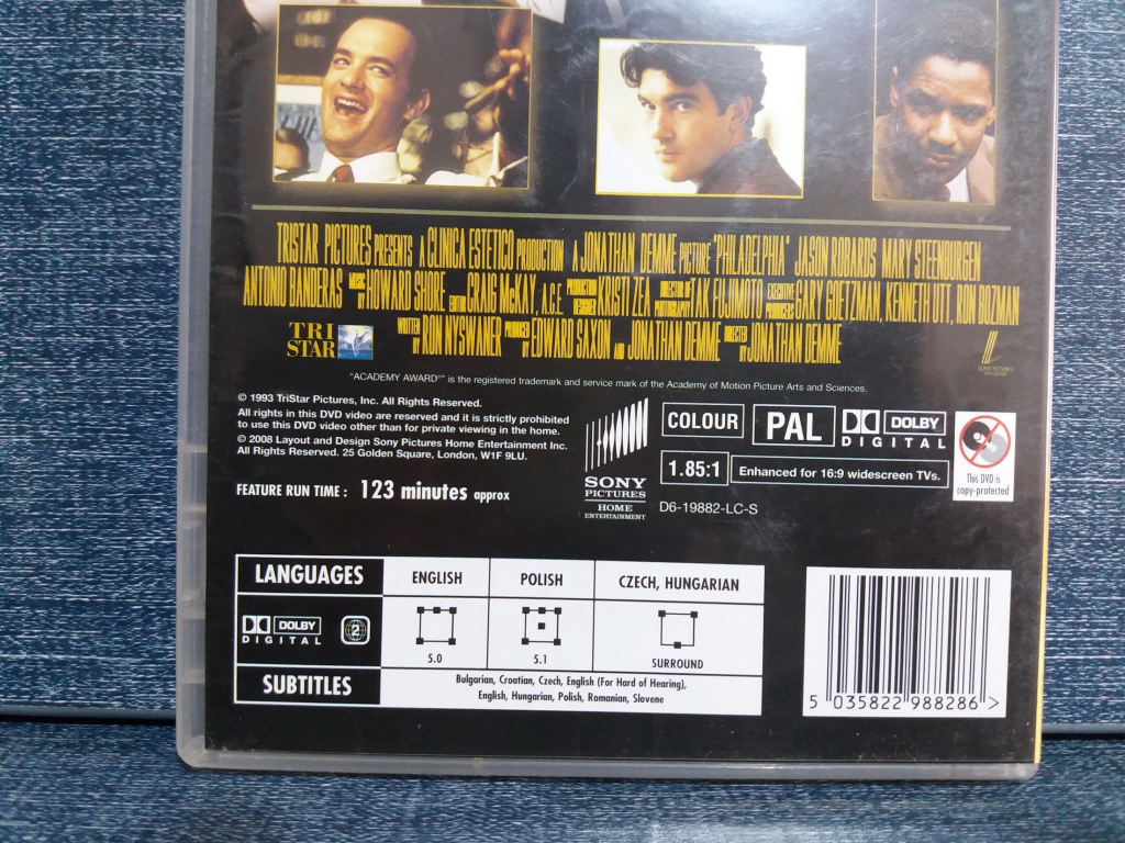 PHILADELPHIA DVD FİLM (İNGİLİZCE)