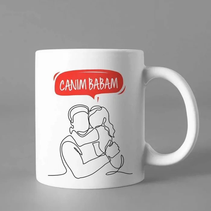 Babalar Gününe Özel Kupa Canım Babam - Kırmızı Renk