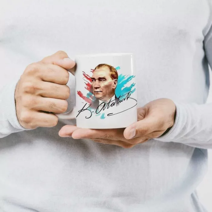 Atatürk Fotoğraflı Kupa Bardak