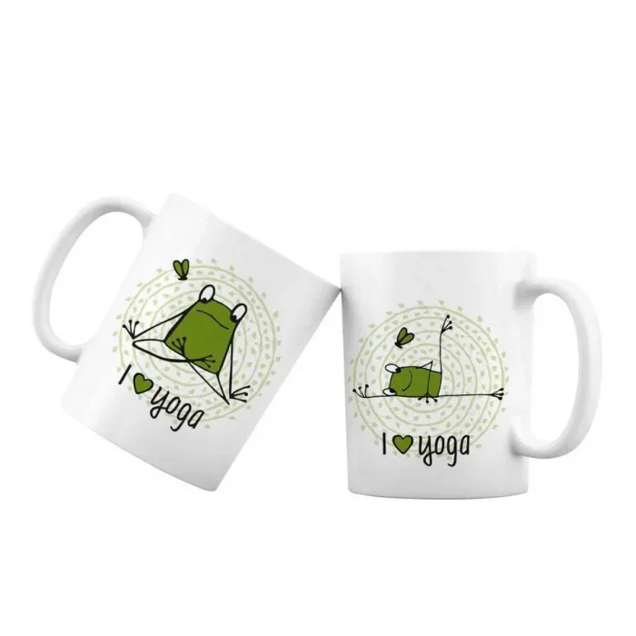 I Love Yoga Kurbağa Kupa Bardak