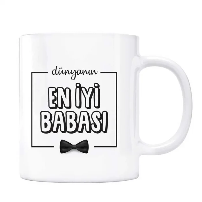 Dünyanın En İyi Babası Kupa Bardak - Papyonlu