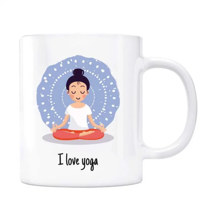 I Love Yoga Kupa Bardak - Model 3