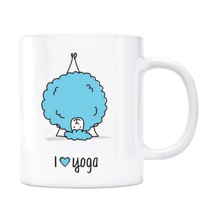 I Love Yoga Kupa Bardak - Kuzu Mavi Renk