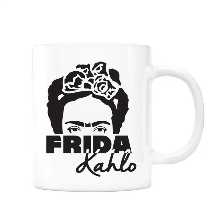Frida Kahlo Kupa Bardak Siyah Beyaz Tasarım