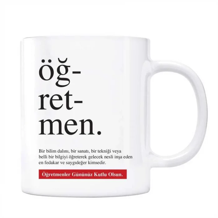 Öğretmenler Gününe Özel Kupa Bardak - Öğretmen