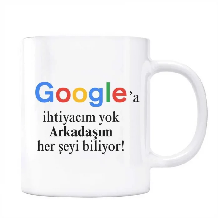 Google Kupa Bardak - Arkadaşım Her Şeyi Biliyor Google a İhtiyaç Yok