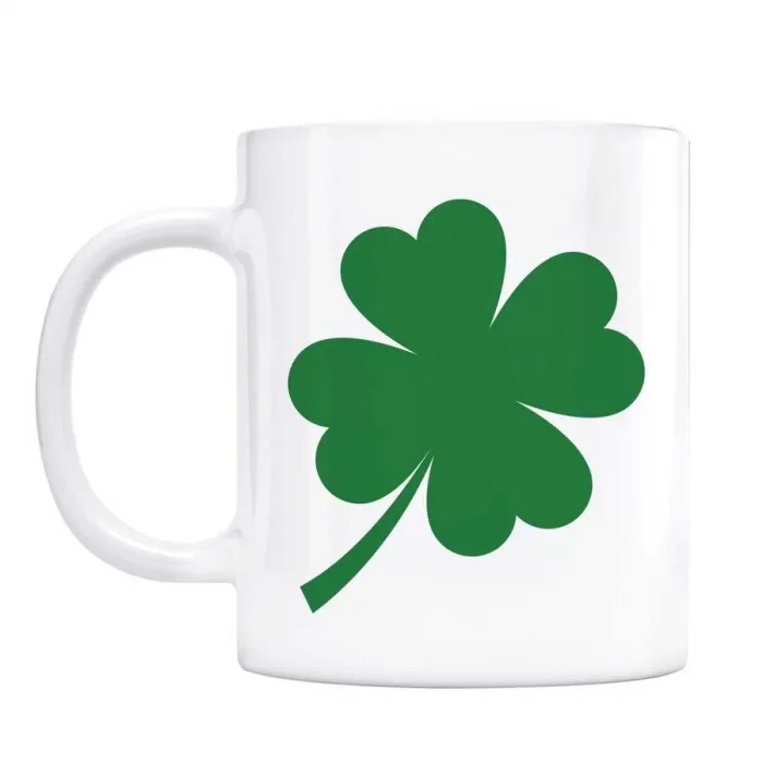 Dört Yapraklı Yonca Kupa Bardak İnanç Umut Aşk Şans