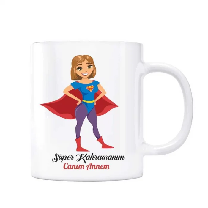 Anneler Gününe Özel Kupa Bardak - Süper Kahramanım Canım Annem