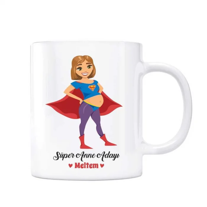 Anneler Gününe Özel Kupa Bardak - Süper Anne Adayı